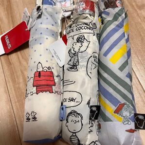 スヌーピー 晴雨兼用折り畳み傘 3本セット