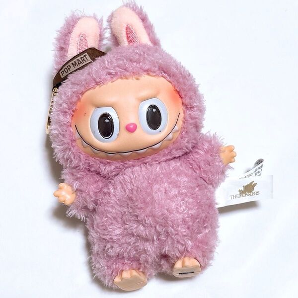 ラブブ Labubu ぬいぐるみキーホルダー ぬいぐるみ マカロン ピンク
