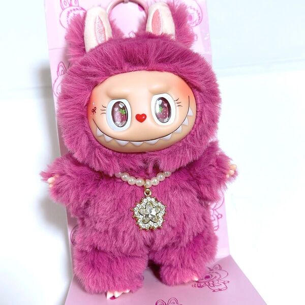 海外限定 ラブブ ピンク いちご ぬいぐるみ LABUBU ZIMOMO ジモモ 苺 イチゴ ぬいぐるみキーチェーン