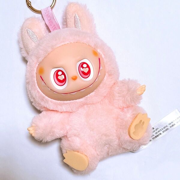ラスト1点 ラブブ Labubu ぬいぐるみキーホルダー ぬいぐるみ ピンク ハート