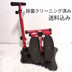 NICE DAY ナイスデイ 健康ステッパー ハンドル付き カウンター無し ショップジャパン 健康器具 足踏み レッド