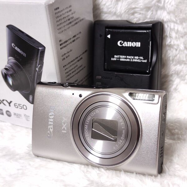 CANON IXY 650 シルバー Wi-Fi 完品 コンデジ デジカメ コンパクトデジタルカメラ イクシー