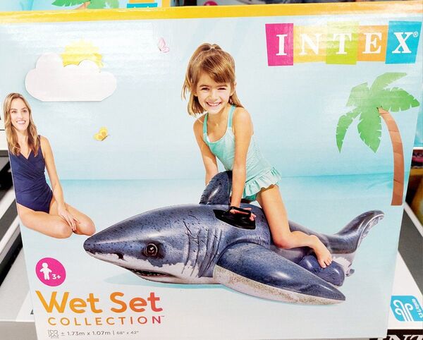 INTEXリルホエールライドオン 1.73×1.07m Wet Set Collection 浮き輪 キッズ 子供