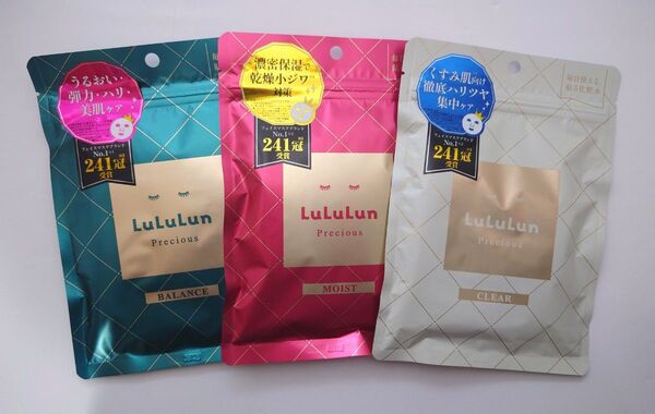 LuLuLun ルルルン プレシャス バランス モイスト クリア フェイスマスク フェイスパック シートマスク 3点 まとめ売り