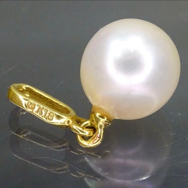 ミキモト MIKIMOTO 18金 K18 天然あこやパール ネックレストップ