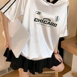 SHEIN ゲームTシャツ ゲームシャツ Y2K サッカー ストリート
