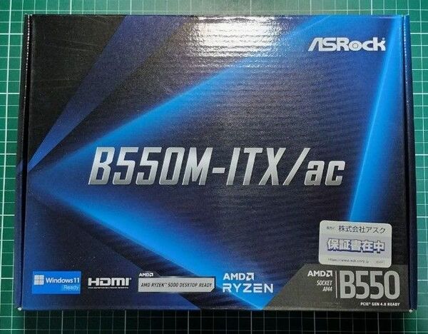 ASRock B550M-ITX/ac Windows11対応 Wi-Fi対応 マザーボード ASRock