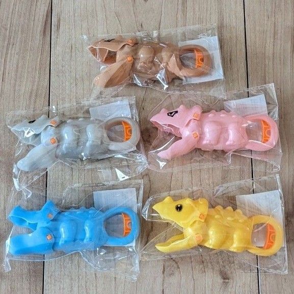 パクパクアーム マジックハンド ミニサイズ ワニ 恐竜 おもちゃ 5色セット