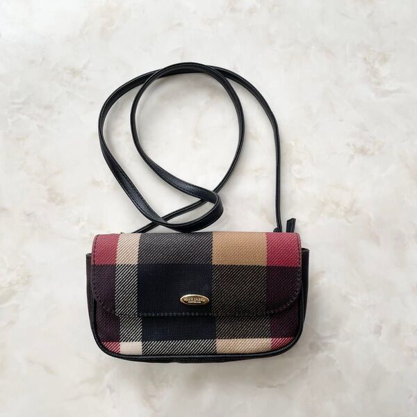 【美品】BLUE LABELCRESTBRIDGE ブルーレーベルクレストブリッジ ショルダーバッグ ウエストポーチ チェック柄