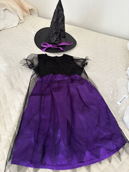 キッズコスプレ衣装・小魔女120cm 女の子 ドレス