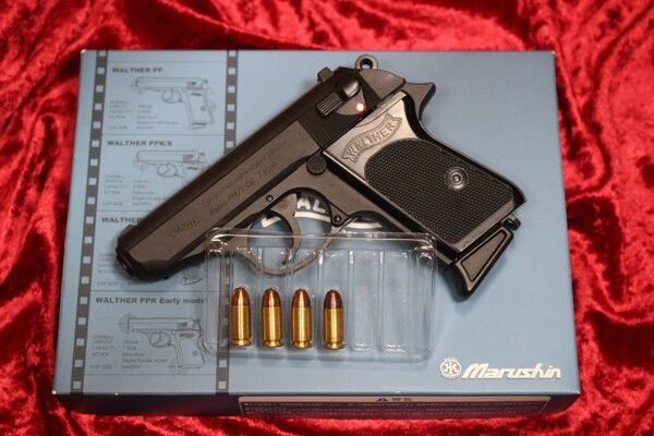 ダミーカートリッジ仕様 マルシン ワルサー PPK HW モデルガン カートリッジ4発 007 ジェームズボンド ヘビーウェイト