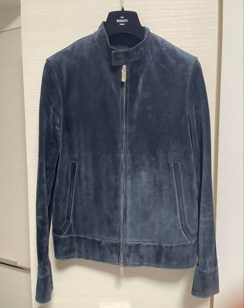 定価150万円ベルルッティヌバックレザーライダースジャケットberluti
