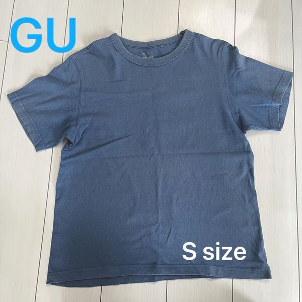 GU Tシャツ 半袖 メンズ S 半袖tシャツ ブルー 水色 コットン 綿 夏 無地
