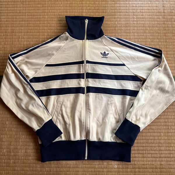 adidas ヴィンテージ ジャージ ベージュ系 トレフォイルロゴ ventex製