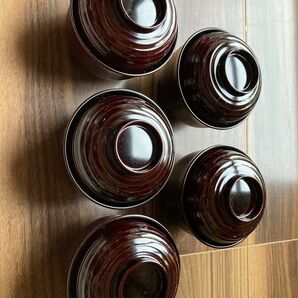 木製お椀 5点セット未使用品