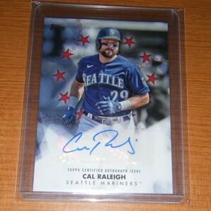 2024 TOPPS baseball stars auto red /25 Cal Raleigh カル・ローリー 直筆サイン