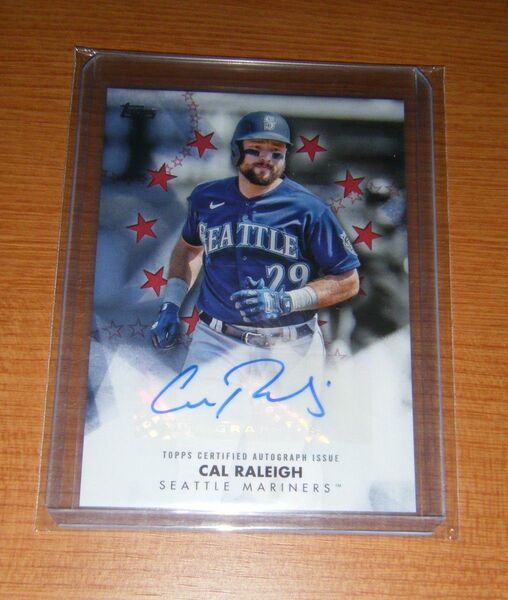 2024 TOPPS baseball stars auto red /25 Cal Raleigh カル・ローリー 直筆サイン