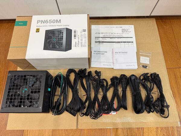 中古美品_DEEPCOOL_電源ユニット_R-PN650M-FC0B-JP_80PLUS_GOLD_ATX3.1_PCIe5.1