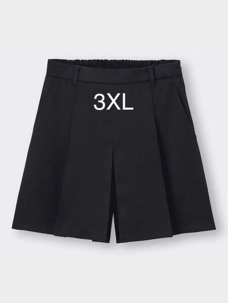 GU ジーユー タックショートパンツ 3XL キュロット 大きいサイズ