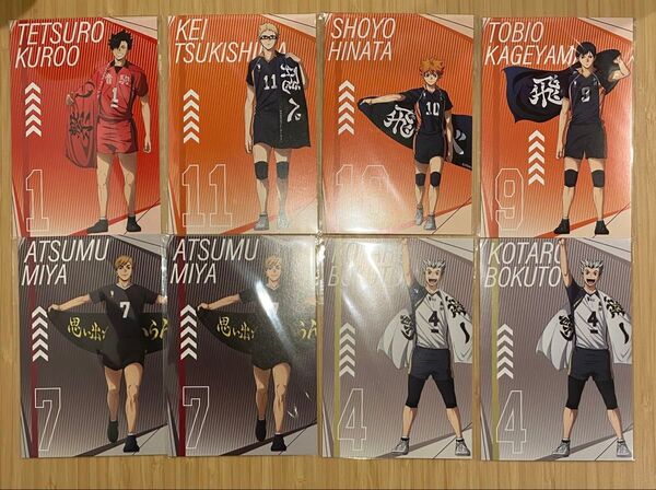 ハイキュー プラザ 購入特典 ポストカード 影山飛雄 日向翔陽 月島蛍 木兎光太郎 黒尾鉄朗 宮侑