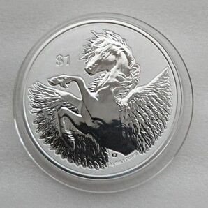 限定10000枚 2022年 イギリス領 ヴァージン諸島『ペガサス』BU 銀貨 1オンス 純銀 1枚