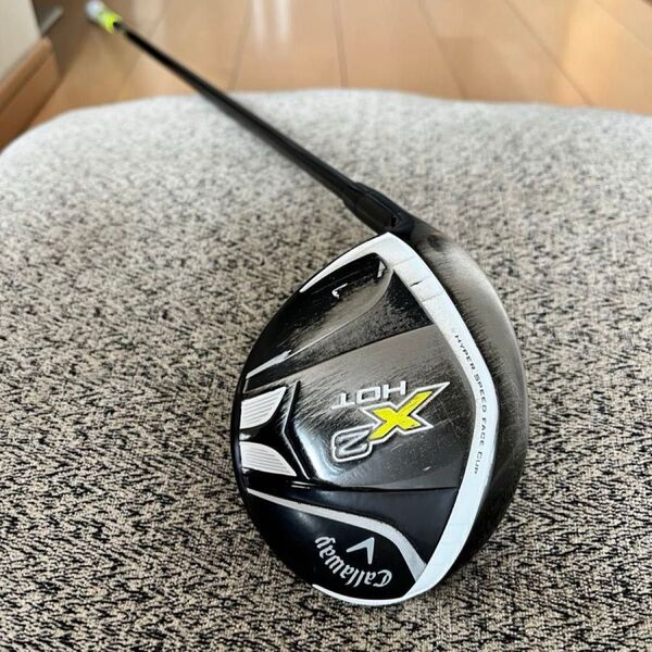 良品callaway キャロウェイ X2Hot 3W 希少レフティ左利き用 FW フェアウェイウッド 純正カーボン 硬さSR 3番