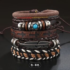 ブレスレット 5個セット まとめ売り ブラウン アクセサリー 古着コーデ