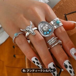 5個セット リング 指輪 アンティークシルバー アクセサリー