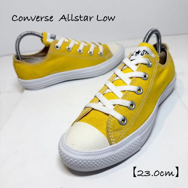 Converse/.コンバース★Canvas AllStar Low/キャンバス オールスター ロー★イエロー/黄×白★23cm