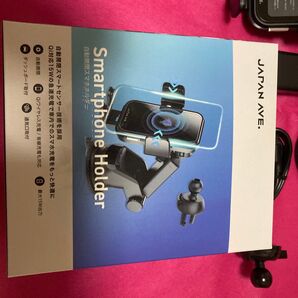 JAPAN AVE. スマホホルダー 自動開閉 Qi 15W 急速充電