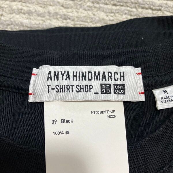 【12時迄の購入で即日発送】ユニクロ ANYA HINDMARCH コラボTシャツ M ブラック