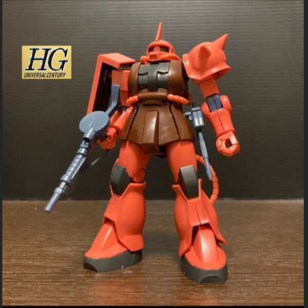 uyガンプラ完成品ジャンク 機動戦士ガンダム HG 1/144 シャア専用ザク