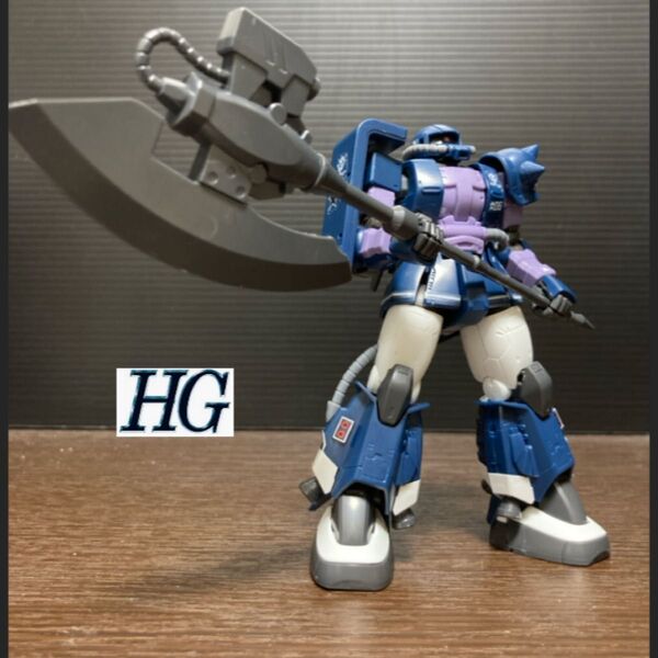 vfガンプラ完成品ジャンク 機動戦士ガンダム ジオリジン HG 1/144 黒い三連星専用ザク(オルテガ機)