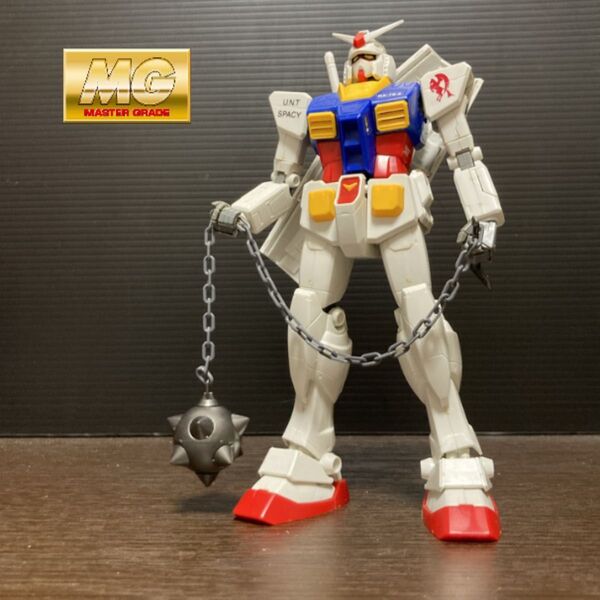 yxガンプラ完成品ジャンク 機動戦士ガンダム MG 1/100 ガンダム(ハンマー装備)