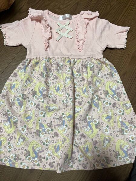 ラプンツェルワンピース エルサTシャツ サイズ110 女の子