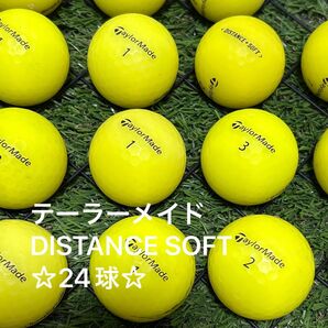 "A-品" テーラーメイド DISTANCE SOFT☆イエロー 24球
