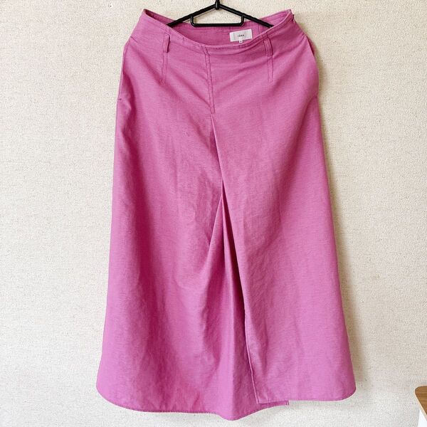 イエナ IENA Aライン スカート スリット 綿混 36 パープル S フレア