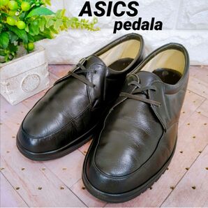 ASICS pedala アシックス ペダラ チロリアンシューズ 外羽根 ビジネスシューズ レザーシューズ 革靴 プレーントゥ