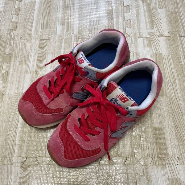 ニューバランス 赤 NB レッド 23.5 スニーカー 靴 new balance