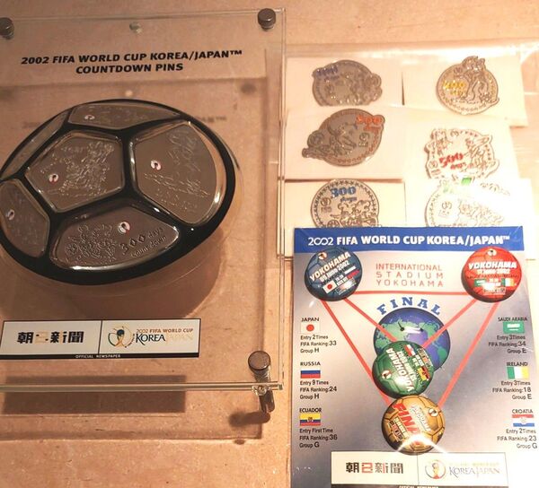 2002 FIFA ワールドカップ 日韓大会 記念ピンバッジ FINAL缶バッジ セット