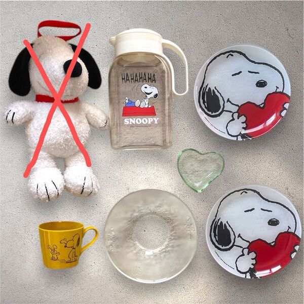 スヌーピー SNOOPY 犬 皿 プレート ガラス ボウル 耐熱ピッチャー ポット マグカップ