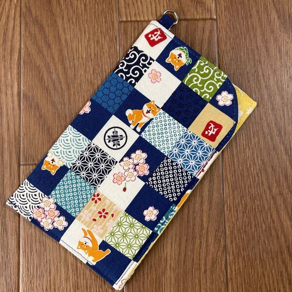 019 柴犬柄 メガネケース ペンケース スマホポーチ ハンドメイド