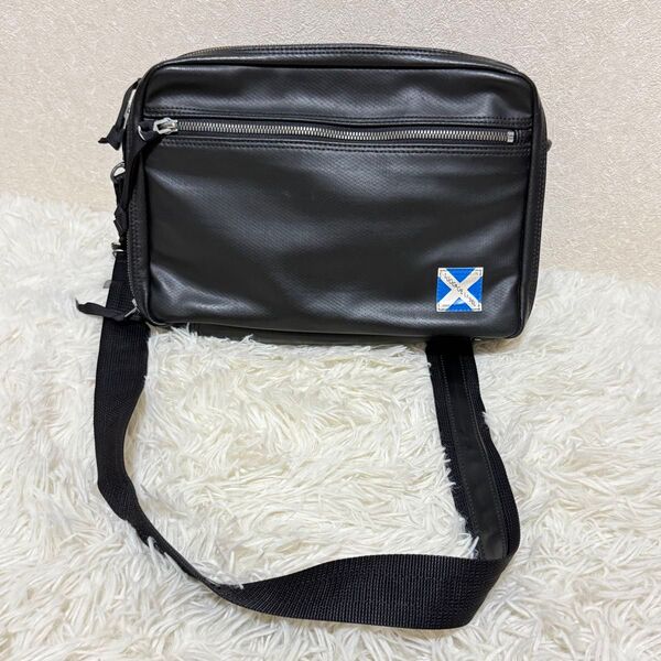 ラゲッジレーベル ショルダーバッグ 青バッテン ブラック ニューライナー LUGGAGE LABEL 吉田カバン