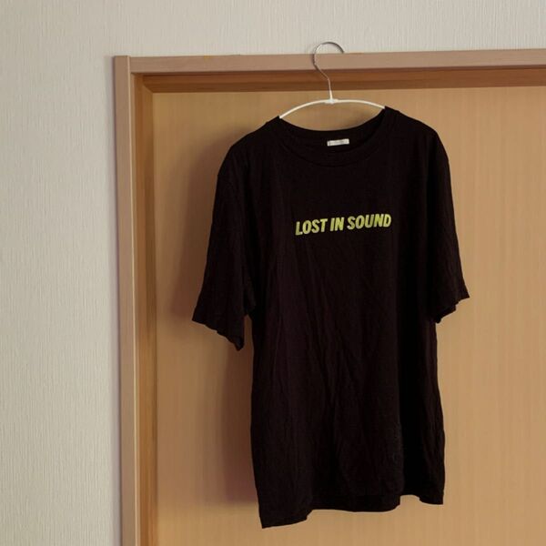 Tシャツ L 黒 半袖 LOST IN SOUND ロゴ
