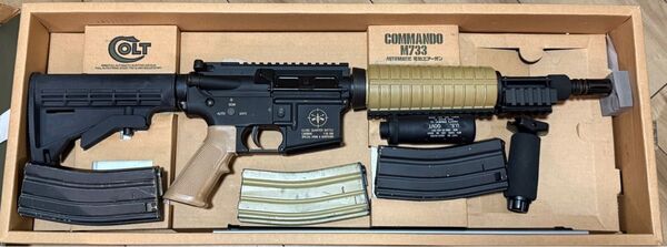 東京マルイ m733 ベースカスタム Troyメタルレシーバーサプレッサ 東京マルイ M4 電動ガン