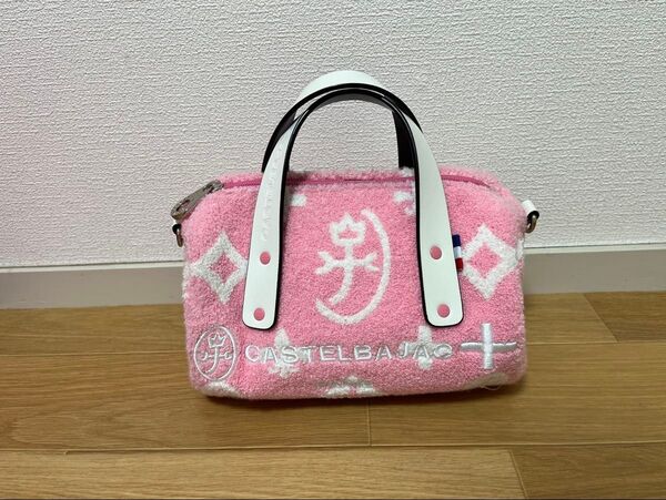 CASTELBAJAC バッグ ピンク パイル素材