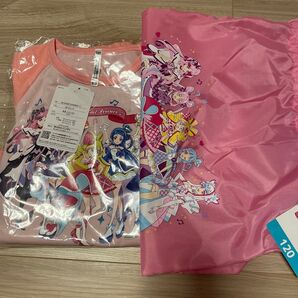 新品☆キミとアイドルプリキュア しまむら パジャマ上下 巾着バッグ セット 120cm