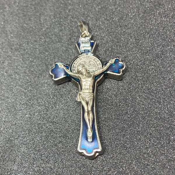 ヴィンテージネックレスペンダント トップ キリスト 十字架 新品未使用品 クロス アクセサリー