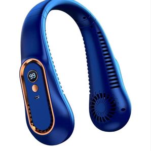 首掛け扇風機 ネッククーラー LCD液晶ディスプレイ表示 携帯扇風機 扇風機