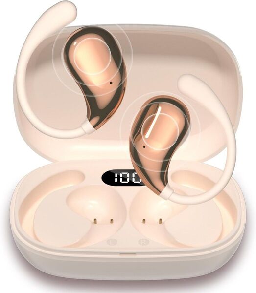 bluetooth 小型 軽量 IPX7防水 ワイヤレスイヤホン 空気伝導